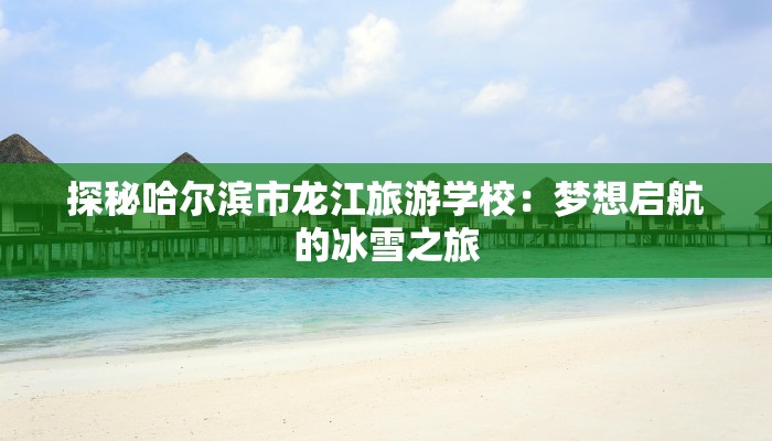 探秘哈尔滨市龙江旅游学校:梦想启航的冰雪之旅 探秘哈尔滨市龙江旅游学校:梦想启航的冰雪之旅